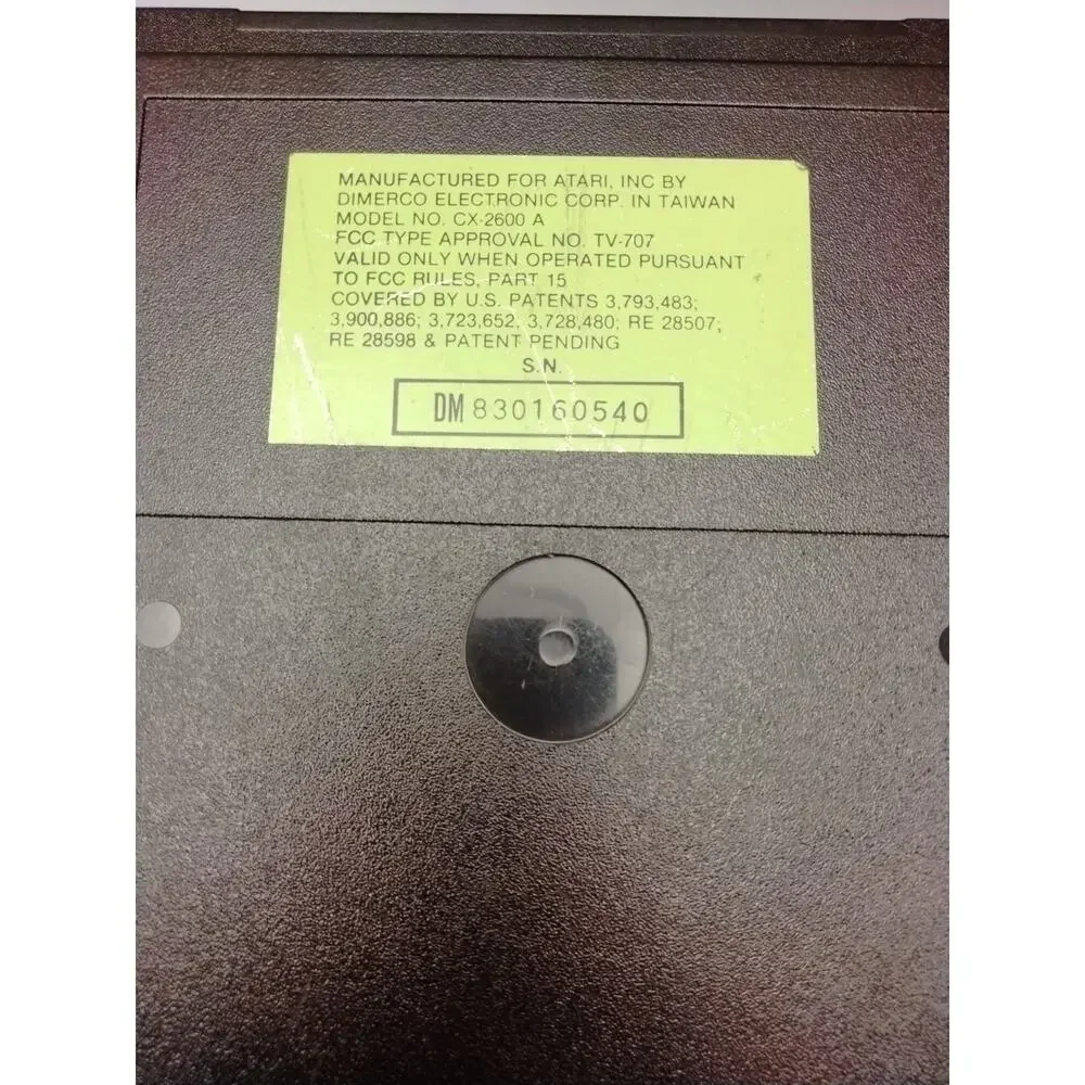 Atari 2600 4Switch Model black- Console power Supply untested